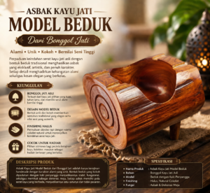 Toko Jual Asbak Model Beduk Dari Bonggol Jati