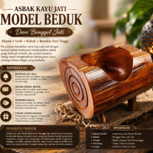 Toko Jual Asbak Model Beduk Dari Bonggol Jati