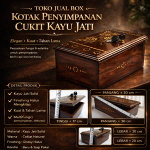 Toko Jual Box Kotak Penyimpanan Cukit Kayu Jati