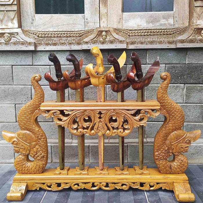 Toko Jual Jagrak Keris Isi 5 Ukiran Rojomolo Alusan Premium