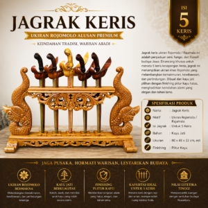 Toko Jual Jagrak Keris Isi 5 Ukiran Rojomolo Alusan Premium
