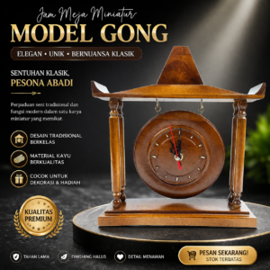 Toko Jual Jam Meja Duduk Miniatur Model Gong