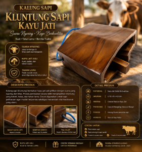 Toko Jual Kalung Sapi Kluntung Sapi Kayu Jati