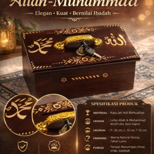 Toko Jual Kotak Amal Masjid Celengan Ukir Allah-Muhammad