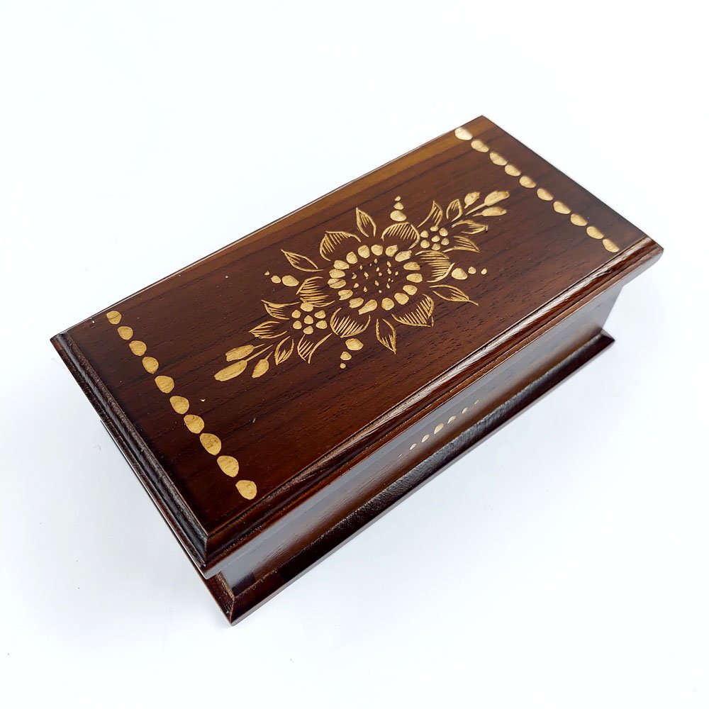 Toko Jual Kotak Penyimpanan Motif Cukit Kayu Jati Ukuran 18 cm