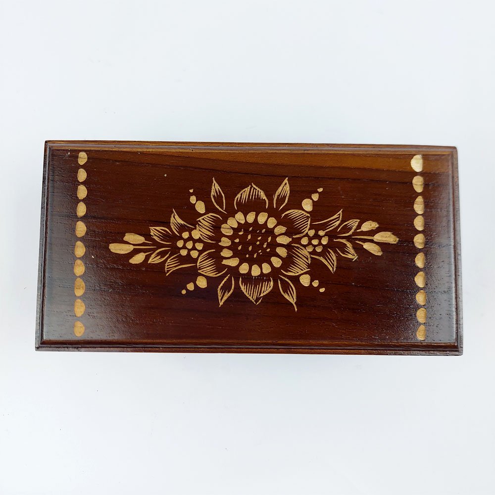 Toko Jual Kotak Penyimpanan Motif Cukit Kayu Jati Ukuran 18 cm