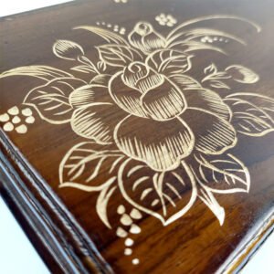 Toko Jual Kotak Tempat Perhiasan Cukit Kayu Jati 23x14cm