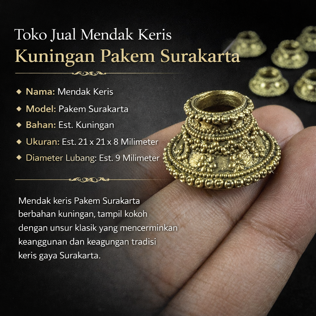 Toko Jual Mendak Keris Kuningan Pakem Surakarta