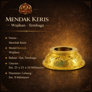 Toko Jual Mendak Keris Wajikan Warna Emas