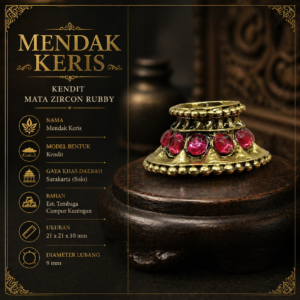 Toko Jual Mendak Keris kendit Mata Zircon Rubby