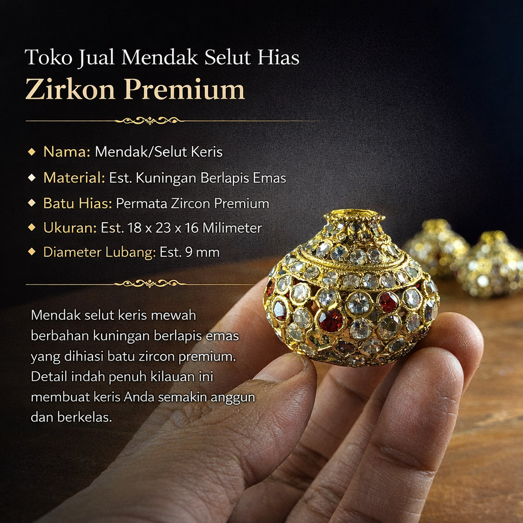 Toko Jual Mendak Selut Hias Zirkon Premium
