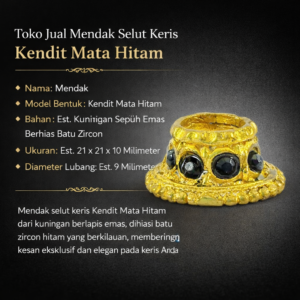Toko Jual Mendak Selut Keris Kendit Mata Hitam