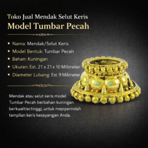 Toko Jual Mendak Selut Keris Model Tumbar Pecah