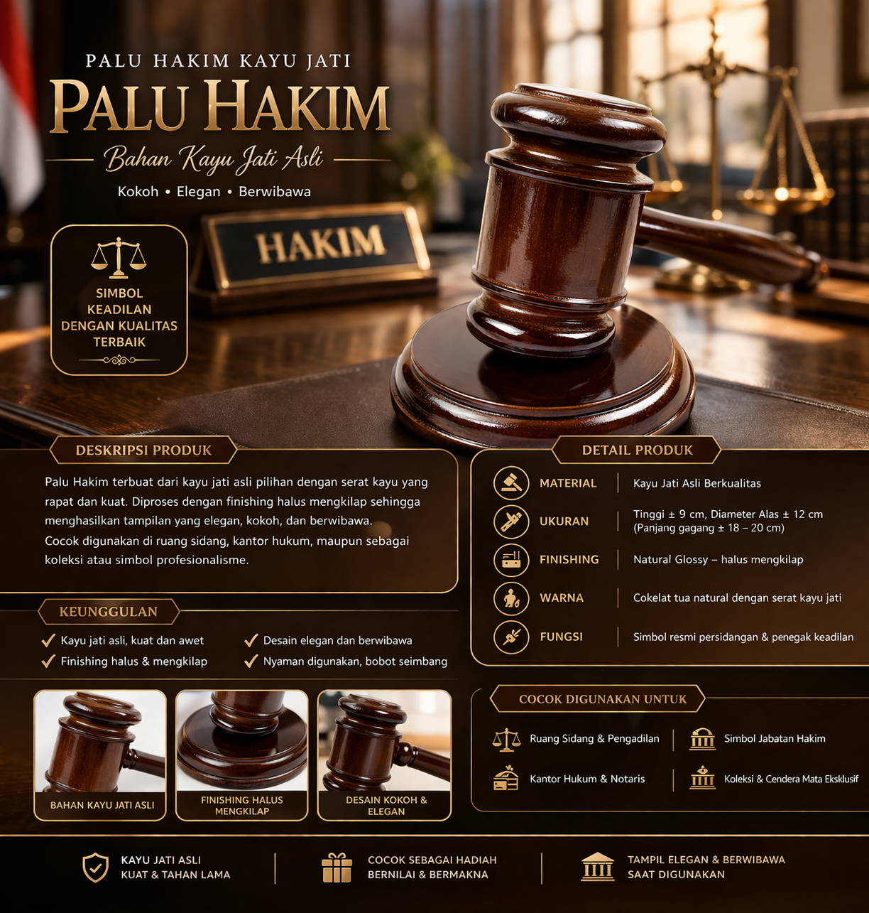 Toko Jual Palu Hakim Bahan Kayu Jati