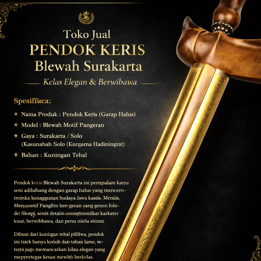 Toko Jual Pendok Selongsong Keris Blewah Surakarta Garap Halus
