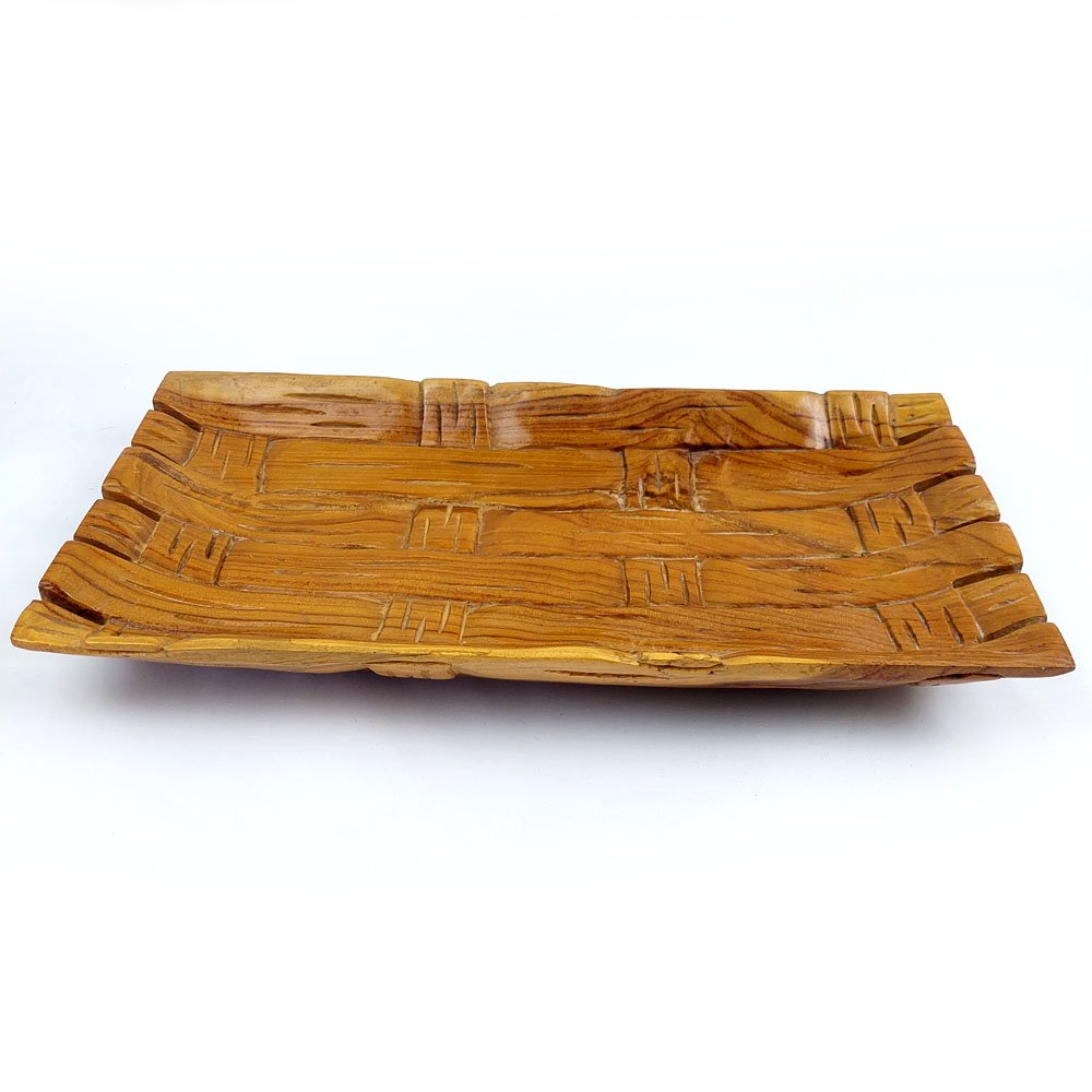 Toko Jual Piring Tempat Wadah Makanan Kayu Jati Motif Tatah