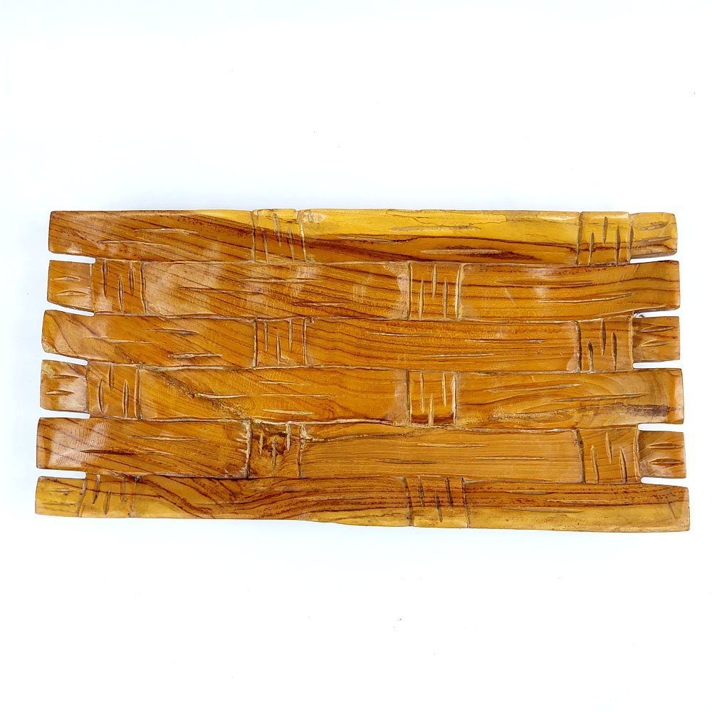 Toko Jual Piring Tempat Wadah Makanan Kayu Jati Motif Tatah