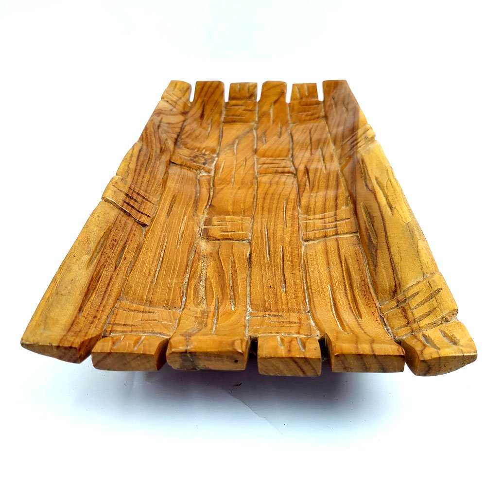 Toko Jual Piring Tempat Wadah Makanan Kayu Jati Motif Tatah