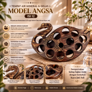 Toko Jual Tempat Air Mineral Aqua Gelas Model Angsa Isi 12