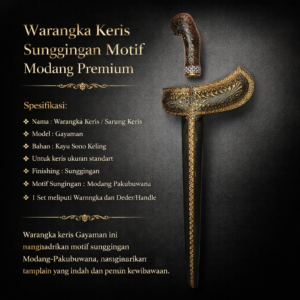 Toko Jual Warangka Keris Sunggingan Motif Modang Premium