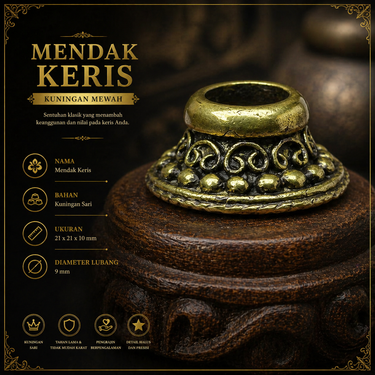 Toko Jual mendak keris Kuningan Mewah