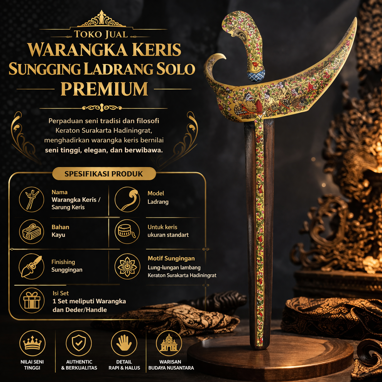 Toko Jual Warangka Keris Ladrang Sunggingan Wayang Panakawan