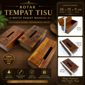 Toko Jual Kotak Wadah Tisu Motif Pahat Manual