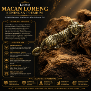 Toko Jual Liontin Macan Loreng Kuningan Premium