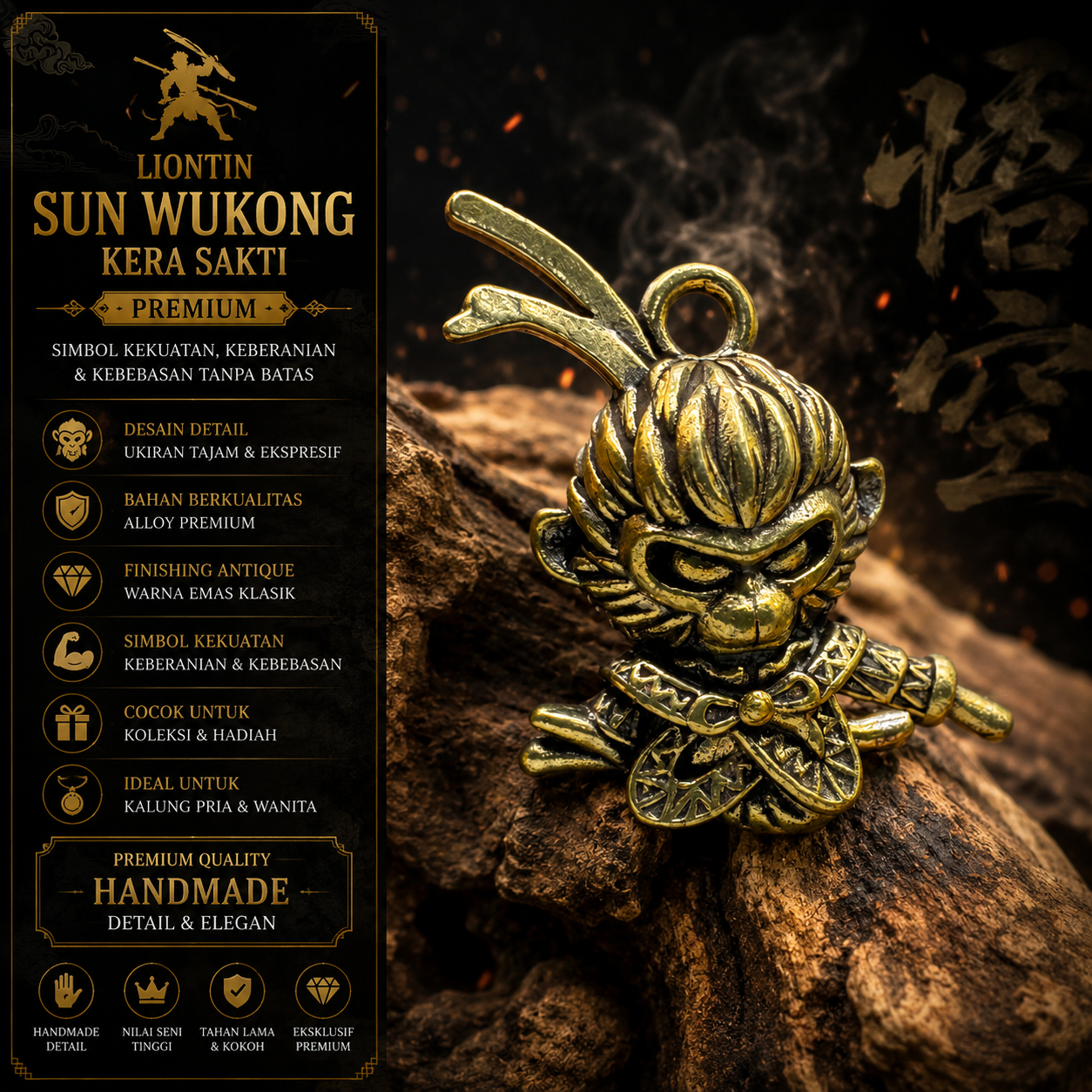 Toko Jual Liontin Sun Wukong Kera Sakti Premium