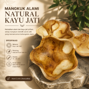 Toko Jual Mangkuk Alami Natural Kayu Jati
