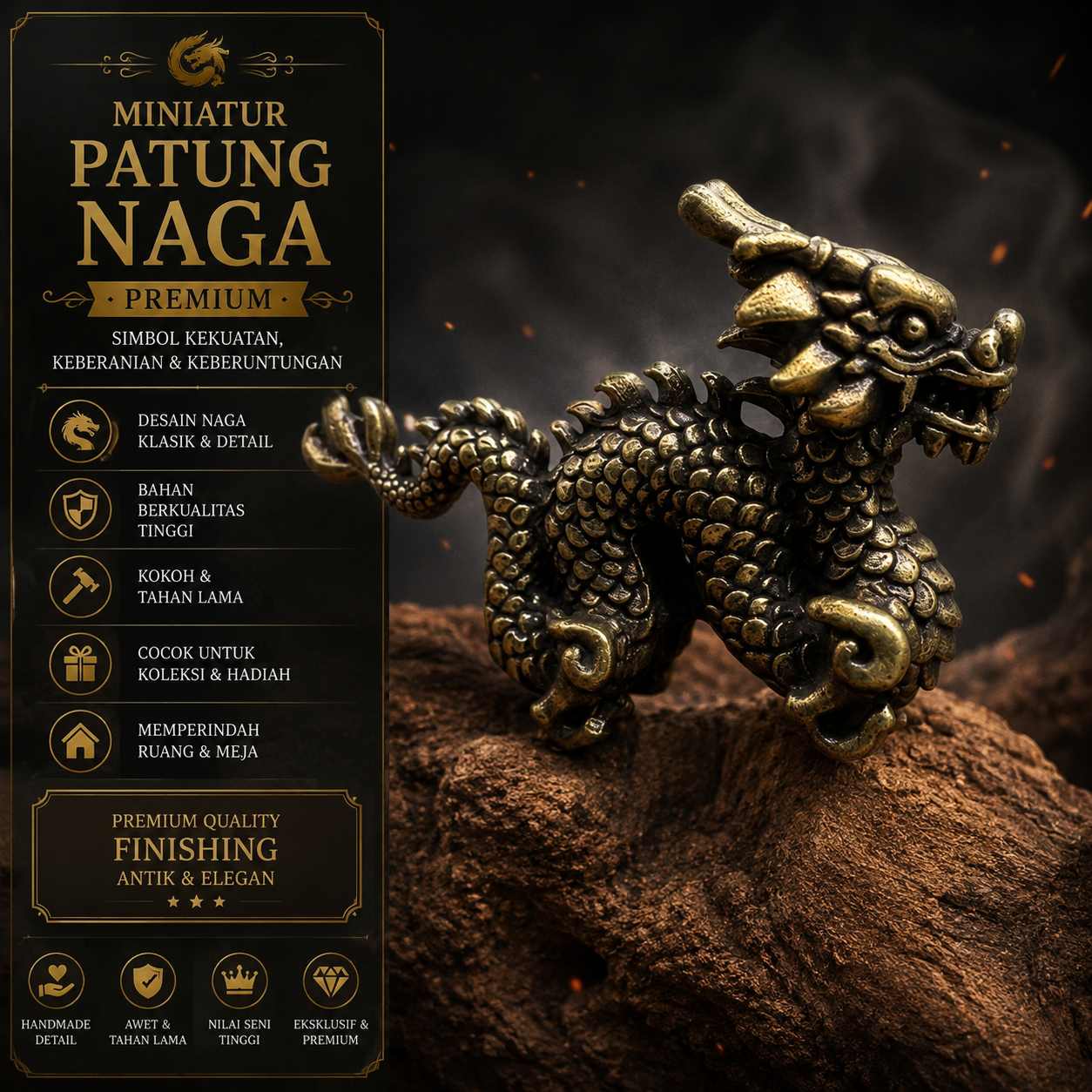 Toko Jual Miniatur Patung Naga Premium